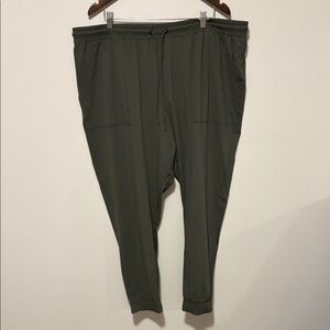 Women's Olive Drawstring Jogger Pants